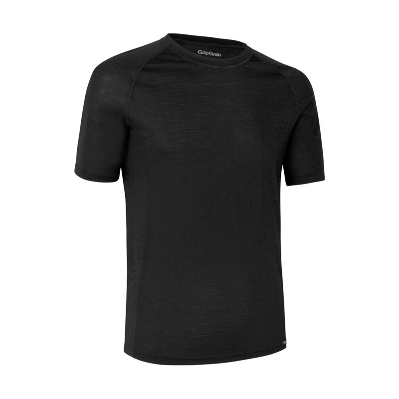 GripGrab Merino Blend Thermal Kortärmat Underställ Herr Svart