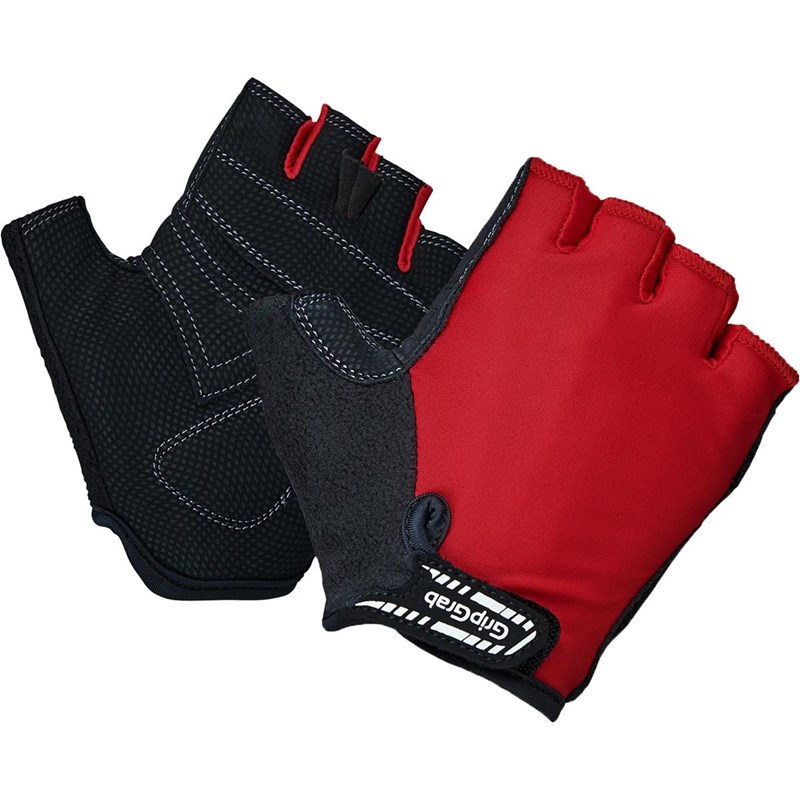 GripGrab Kids' X-Trainer Kortfingrade Sommarhandskar Junior Röd