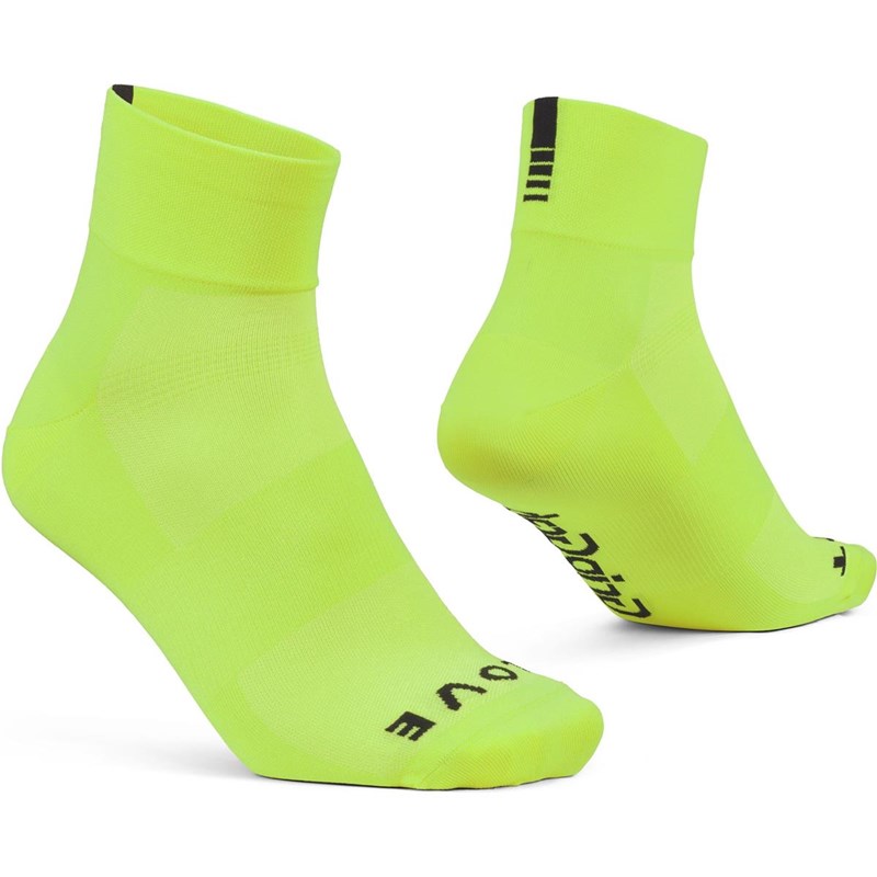 GripGrab Lightweight SL Short Sommarstrumpor Unisex Gul Hi-Vis