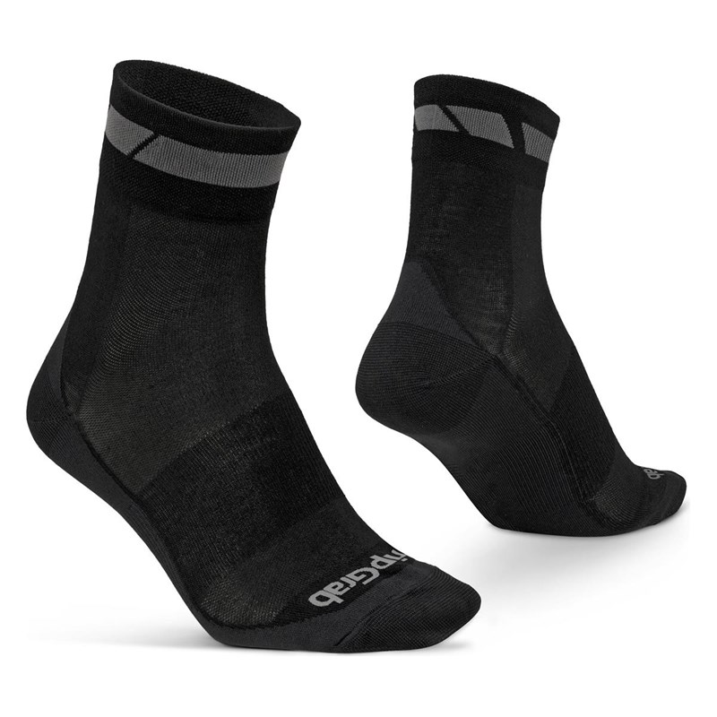 GripGrab Merino Regular Cut Strumpor Unisex Svart
