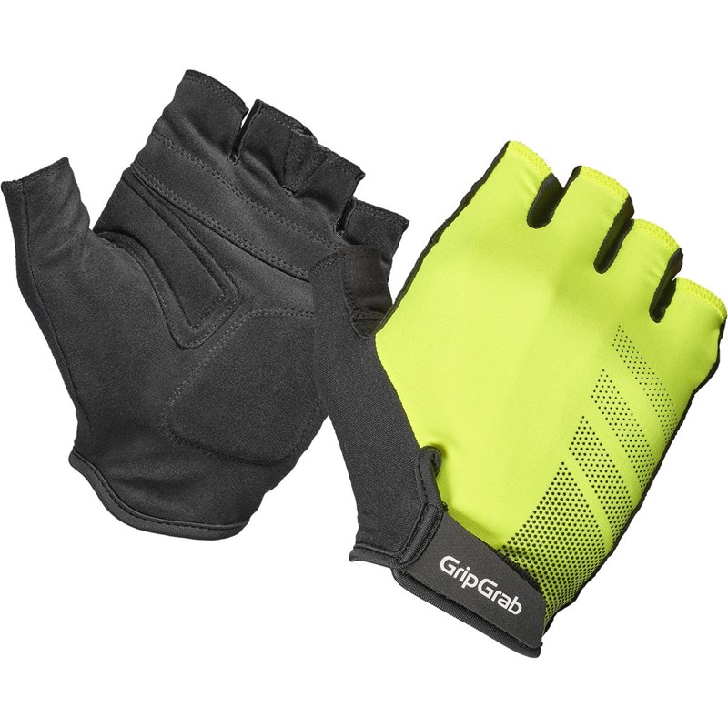 GripGrab RIDE Lite: Vadderade kortfingrade sommarhandskar Unisex Gul
