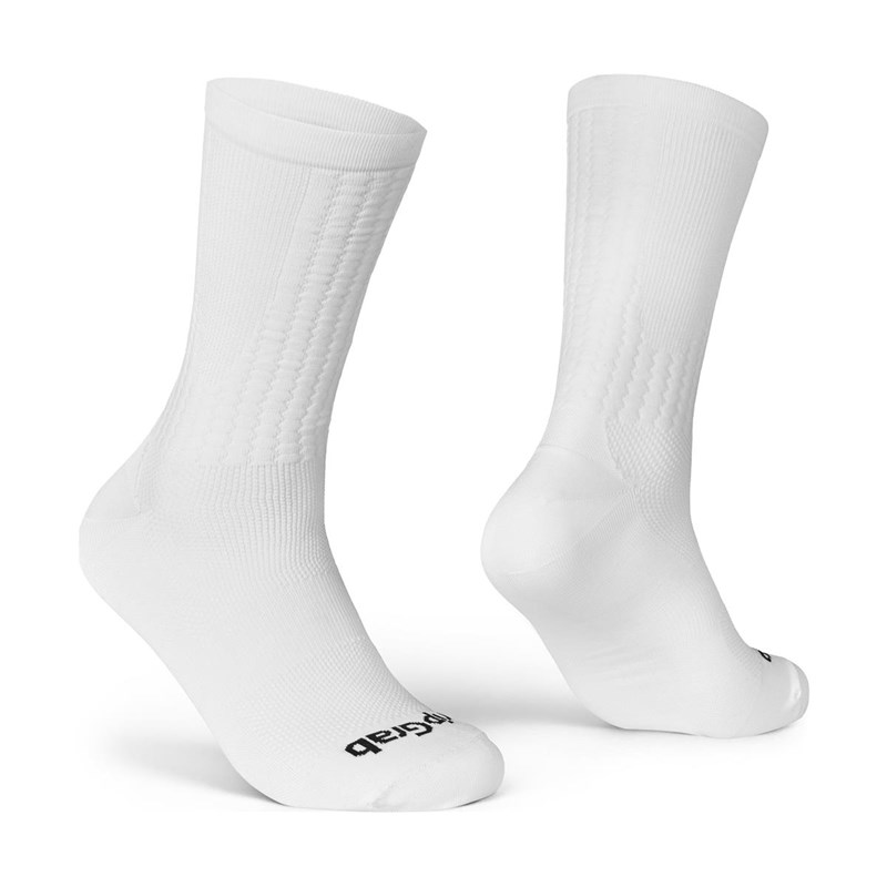 GripGrab FastStream: Aerocykelstrumpor Unisex Vit