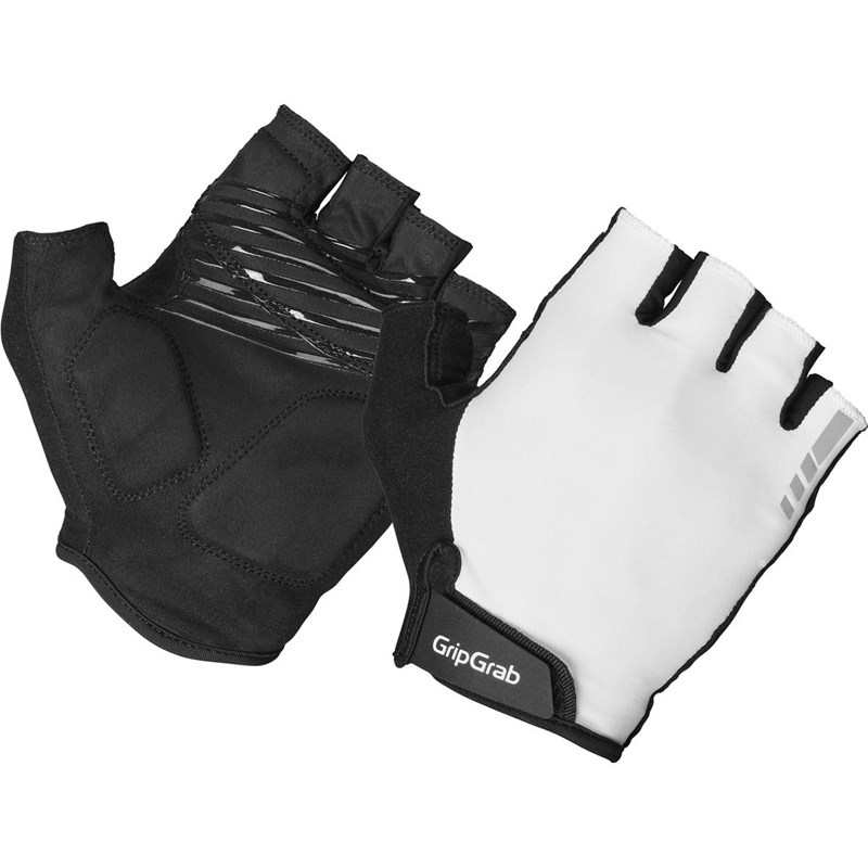 GripGrab RIDE Vadderade Kortfingrade Sommarhandskar Unisex Vit