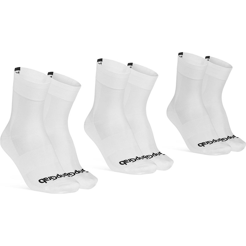GripGrab Lightweight SL Regular Cut Sommarstrumpor 3-Pack Unisex Vit
