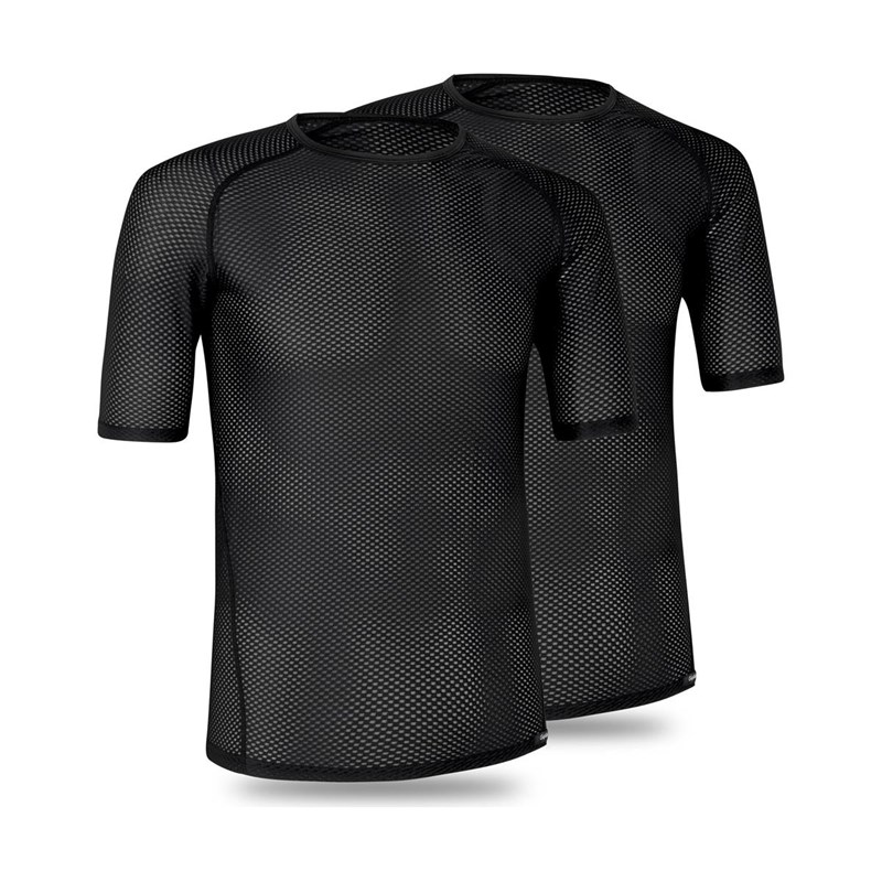 GripGrab Ultralight Mesh Kortärmat Underställ 2-Pack Herr Svart