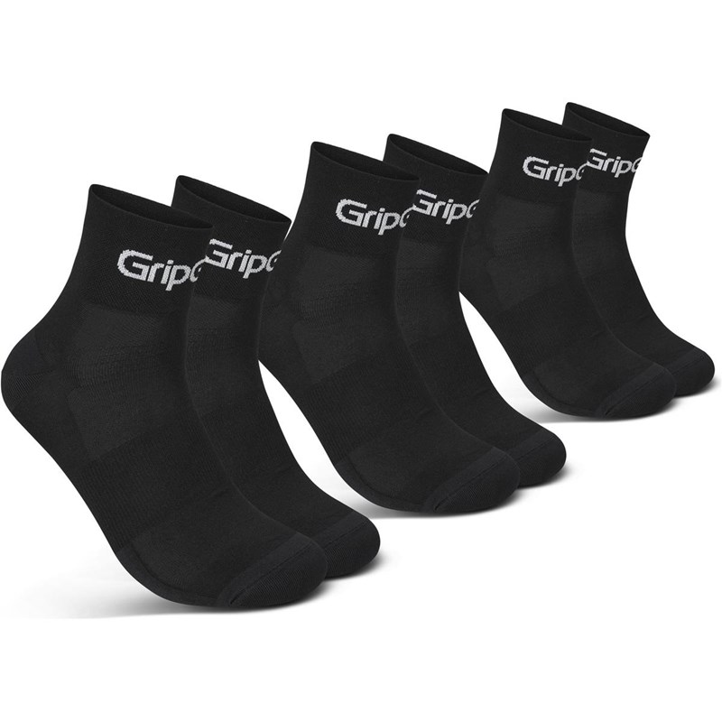 GripGrab RIDE Low Cut Strumpor 3-Pack Unisex Svart