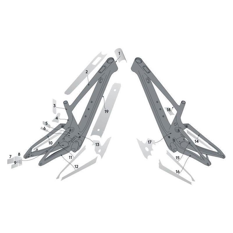 Syncros Ramskydd Frame Protection Kit Lumen E-Ride Clear Matt