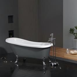 Potebadekar Bathlife Ideal 1530 mm Grå/Krom
