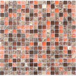 Krystalmosaik Arredo Exclusive Stone Autumn Red Blank 1,5x1,5 cm (30x30 cm)