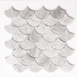 Arredo Carrara Fishtail 55x70mm (300x300) - Poleret Marmor