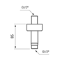 Brusearm Tapwell FL271-085 Lofttilslutning Messing