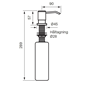 Sæbedispenser Tapwell BI228 indbygning Mat Sort