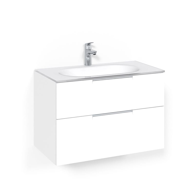 Macro Design Vaskeskab Crown Grip Med håndvask i glas