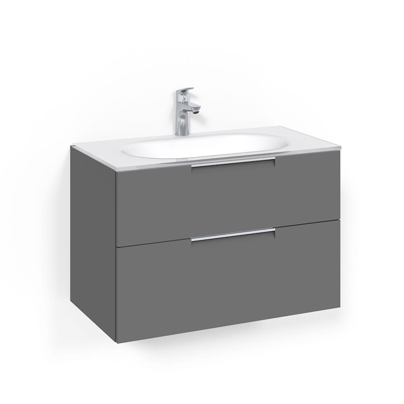 Macro Design Vaskeskab Crown Grip Med håndvask i glas