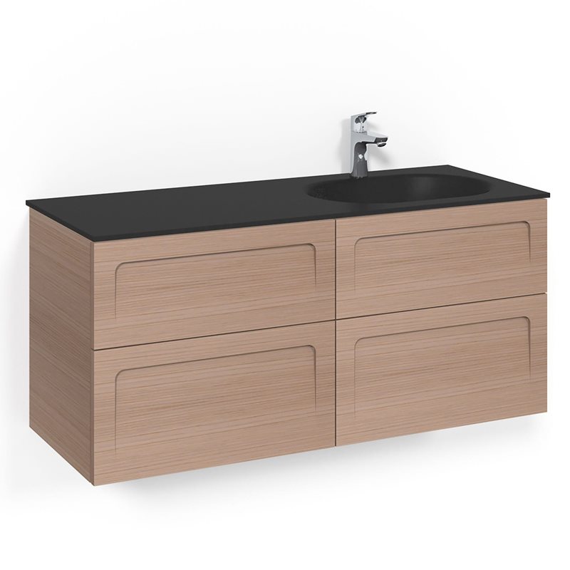 Macro Design Vaskeskab Crown Shape Med Håndvask i glas