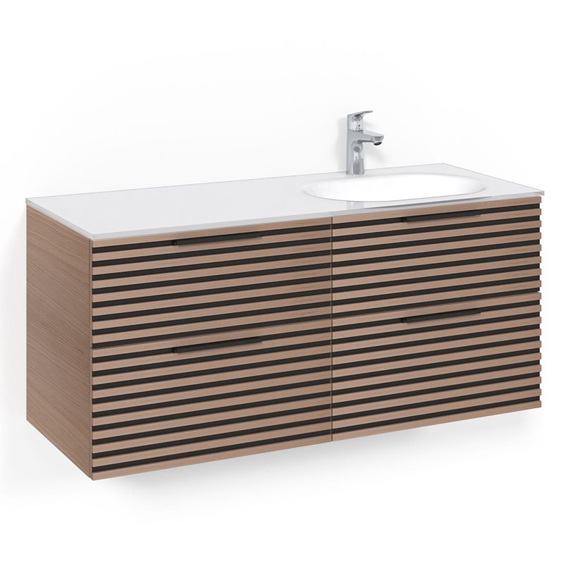 Macro Design Vaskeskab Crown Stripe Med Håndvask i Glas