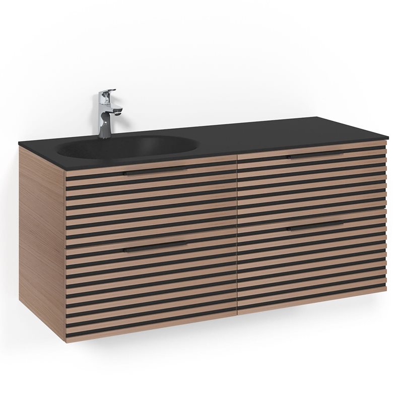 Macro Design Vaskeskab Crown Stripe Med Håndvask i Glas