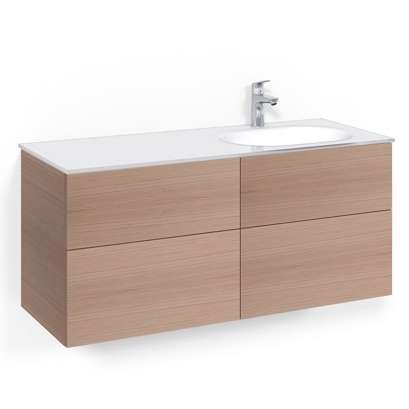 Macro Design Vaskeskab Crown Push Open Med Håndvask i Glas