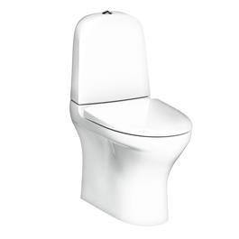 Toilet Gustavsberg Estetic 8300 Hvid Skrue Montage Åben Skyllekant Soft-Close Ceramic+