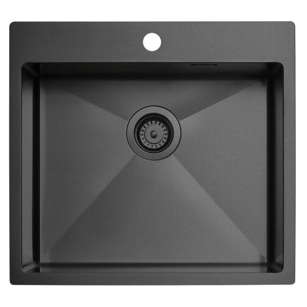 Køkkenvask Tapwell 5540 PVD Mat Sort inkl. vandlås