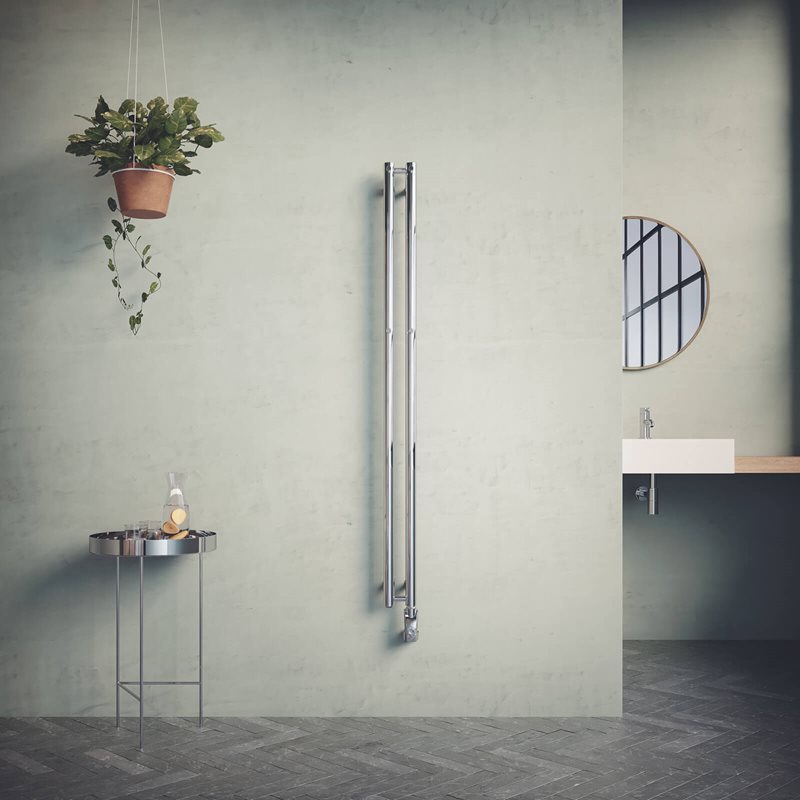 Håndklædetørre Nordhem Rosendal Krom EL 120x1620 mm