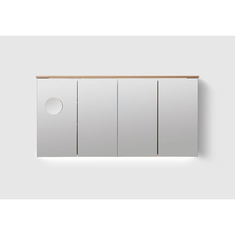 Spejlskab Haven MC/H2 1400 Walnut Wood med forstørrelsesspejl