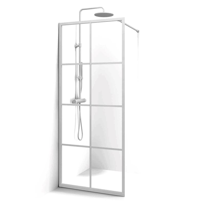 Brusevæg Macro Design Empire Hvid Klart Glas