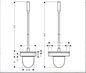 Toiletbørste Hansgrohe Axor Universal Accessories Krom/Glas
