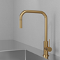 Køkkenarmatur Scandtap Steel Accent Square Sand med Udtrækstud