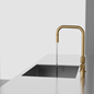 Køkkenarmatur Scandtap Steel Accent Square Sand med Udtrækstud