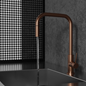 Køkkenarmatur Scandtap Steel Accent Square Amber Med Udtrækstud