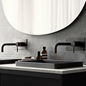 Håndvaskarmatur Tapwell Box006 til indbygning Brushed Black Chrome