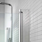Brusehjørne INR Linc Angel Flex 900x900 mm Børstet krom