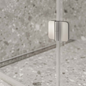 Brusehjørne INR Linc Angel Flex 900x900 mm Børstet krom