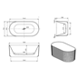 Badekar Bathlife Elegans Hvid