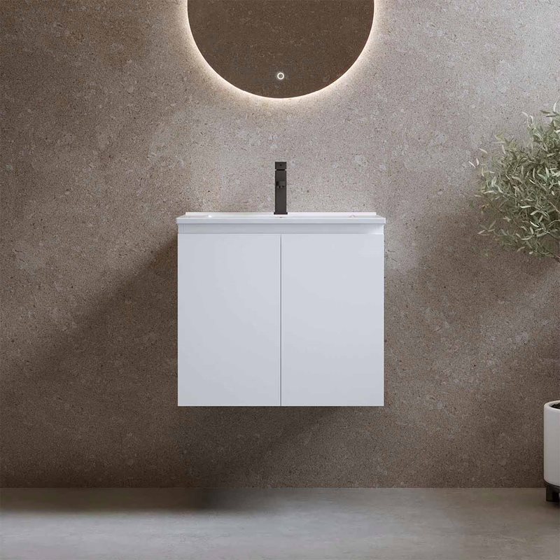 Vaskeskab Bathlife Smila Hvid med Håndvask