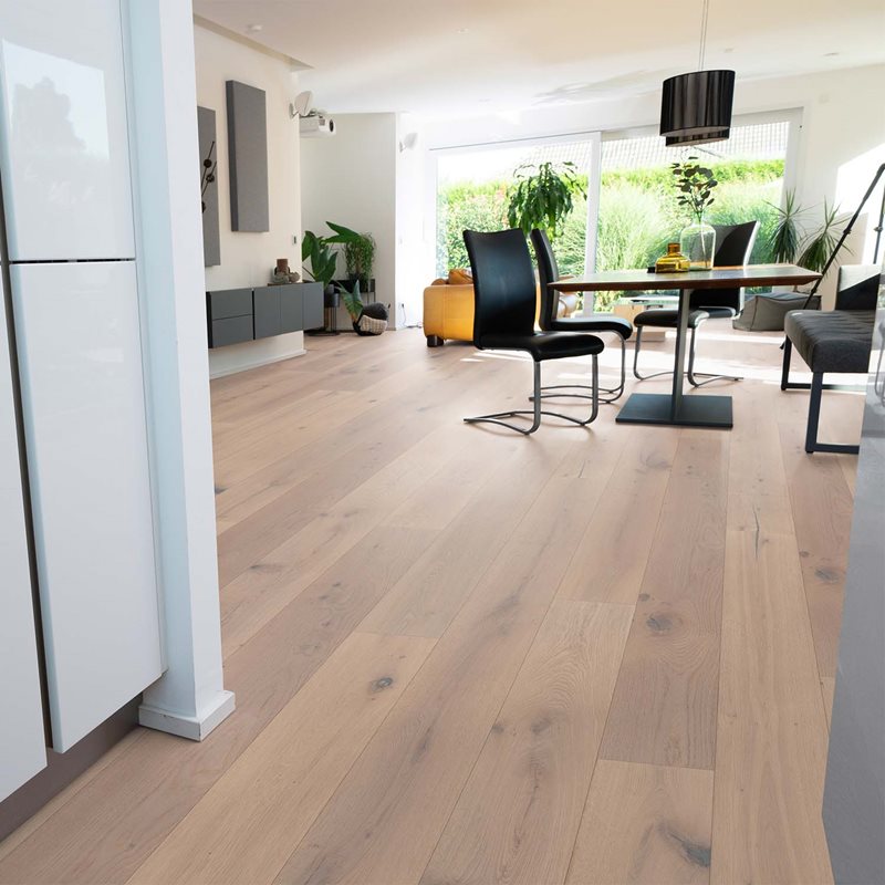 Parketgulv Floorit Eg Zola Rustik Hvid Olie 1-Stav