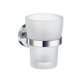 Tandkrus Smedbo Home HK343 Materet Glas/Poleret Krom