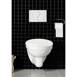 WC-væghængt Hafa Wall Komplet Sæt med Krom Skylleknap