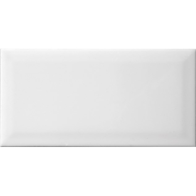 Arredo Metroflise Biselado Hvid Facet-kant - Blank - 10x20 cm