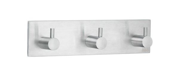 Knagerække Beslagsboden B1103 Børstet Stål Selvklæbende