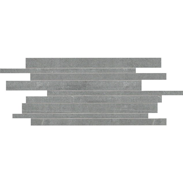 Klinkermosaik Ceramiche Keope Back Grey Stripes leveres på ark 30x60 cm
