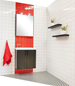 Vægflise Arredo Color Rojo Cristalina Blank 20x20 cm