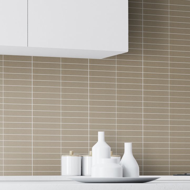 Klinkermosaik Arredo Galaxy Rolex Grå/Brun 3x15 cm (30x30 cm)