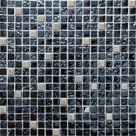 Krystalmosaik Arredo Exclusive Stone Black/Steel Blank 1,5x1,5 cm (30x30 cm)