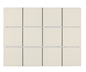 Klinker Arredo Unicolor Ivory Hvid Mat 10x10 cm