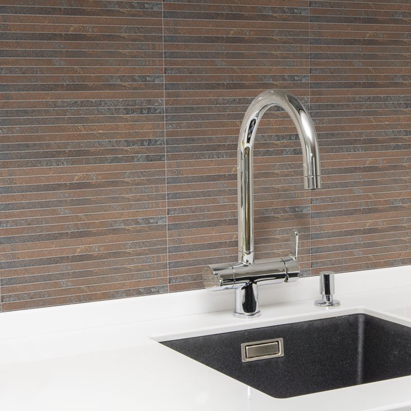 Klinkermosaik Arredo Iron Rust Line 1x30 cm (30x30 cm)