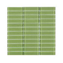 Krystalmosaik Arredo Moss Green Blank 2,3x9,8 cm (30x30 cm)