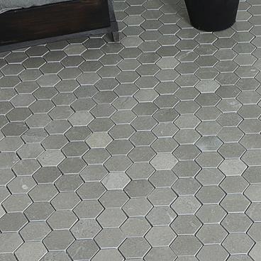 Mosaik Tenfors Marmor Hexagon Stone Grey