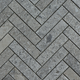 Mosaik Tenfors Marmor Fishbone Rocky Grey